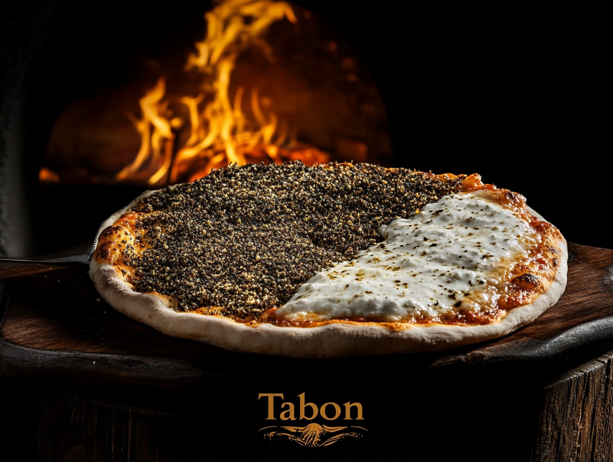 Za'atar and Cheese Manakish